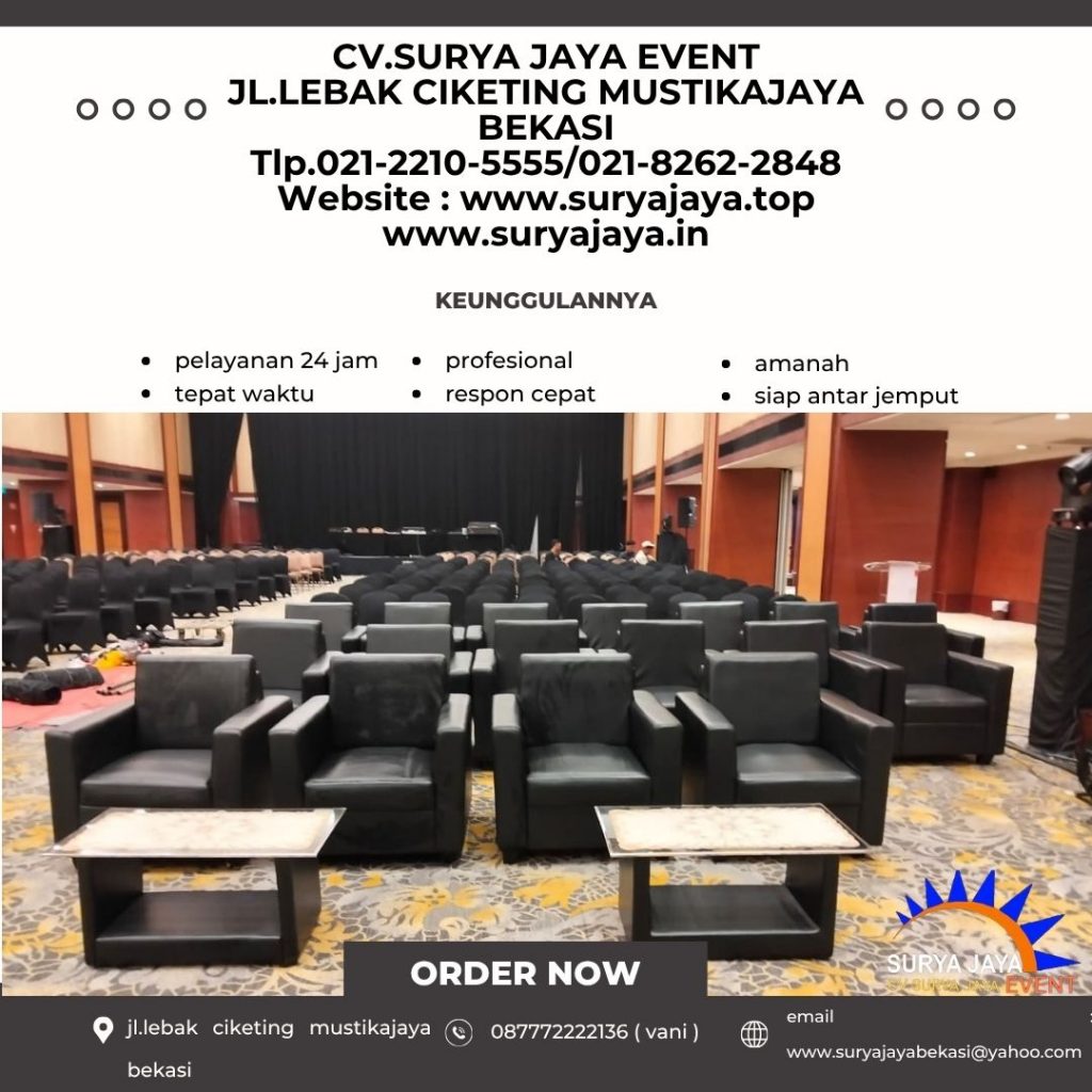 Sewa Sofa Single Hitam Cempaka Putih Jakpus (087772222136)