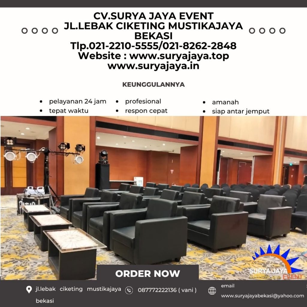 Sewa Sofa Single Hitam Cempaka Putih Jakpus (087772222136)
