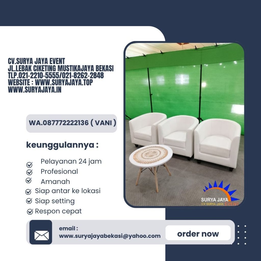 Sewa Sofa type Oval Hitam dan Putih Jakarta