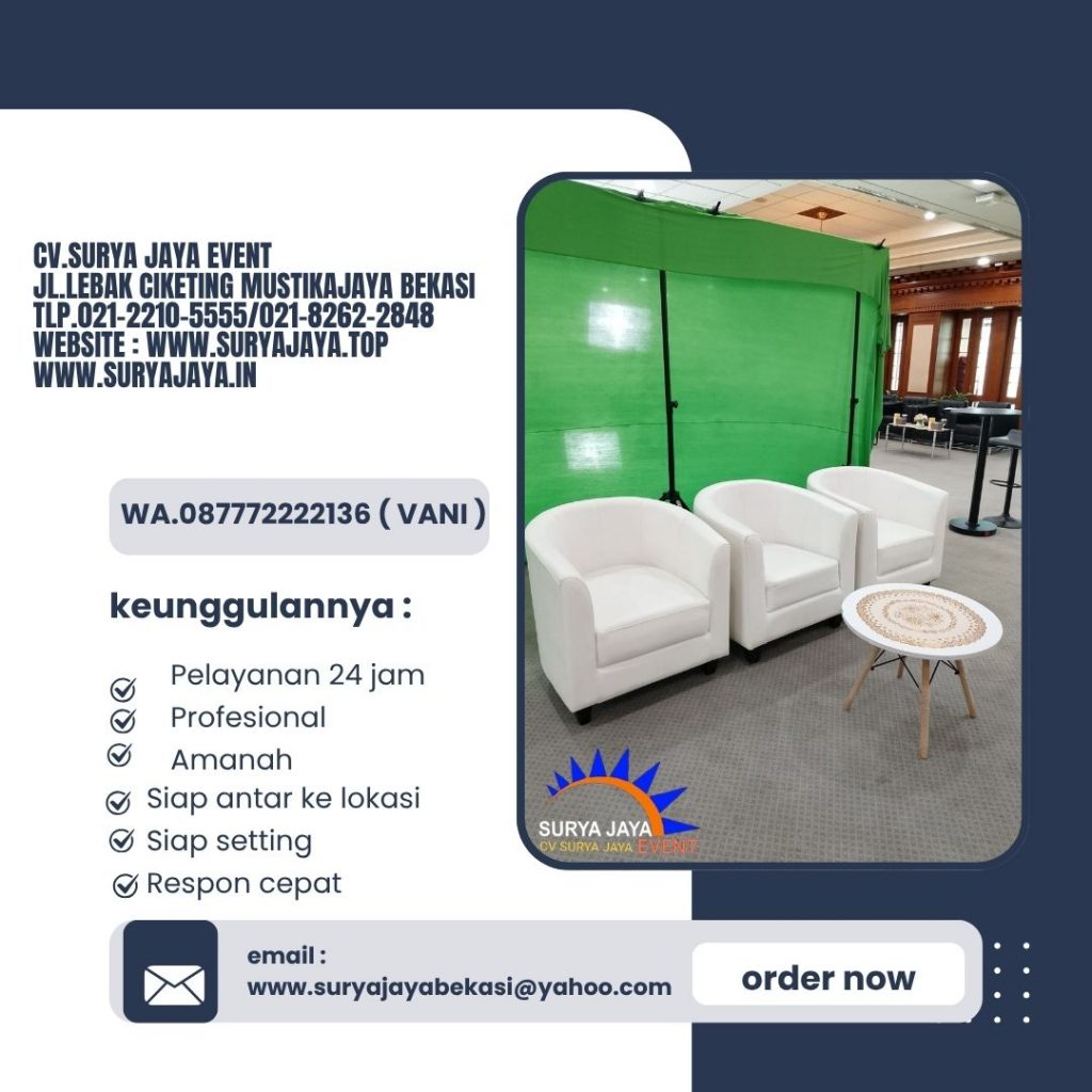 Sewa Sofa type Oval Hitam dan Putih Jakarta