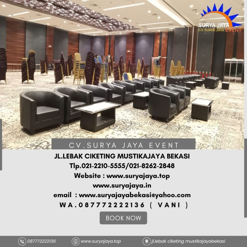 Sewa Sofa type Oval Hitam dan Putih Jakarta