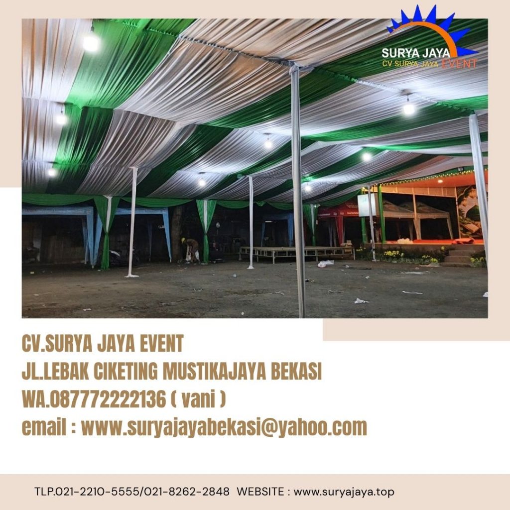 Sewa Tenda Serut Putih Hijau jakarta (087772222136)