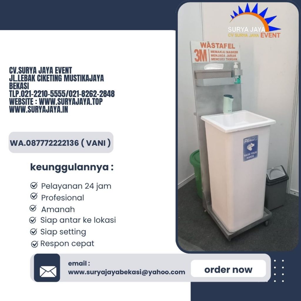 Sewa Wastafel Portable Kotak Event Gedung DPR-MPR Jakarta Pusat