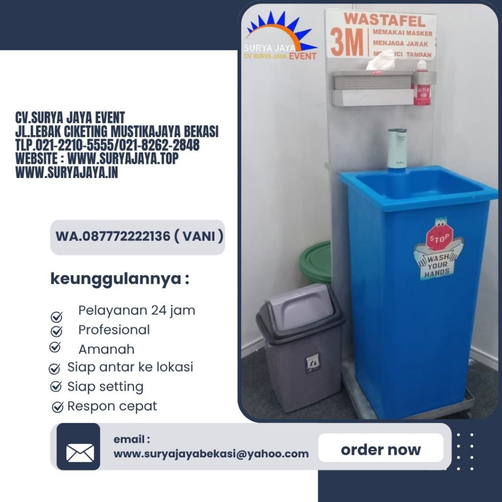 Sewa Wastafel Portable Kotak Event Gedung DPR-MPR Jakarta Pusat