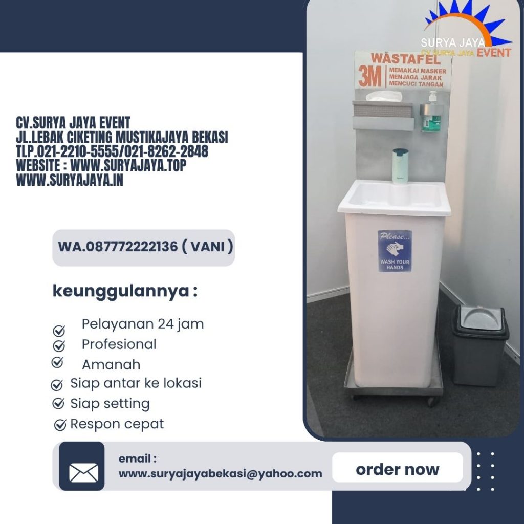 Sewa Wastafel Portable Kotak Event Gedung DPR-MPR Jakarta Pusat
