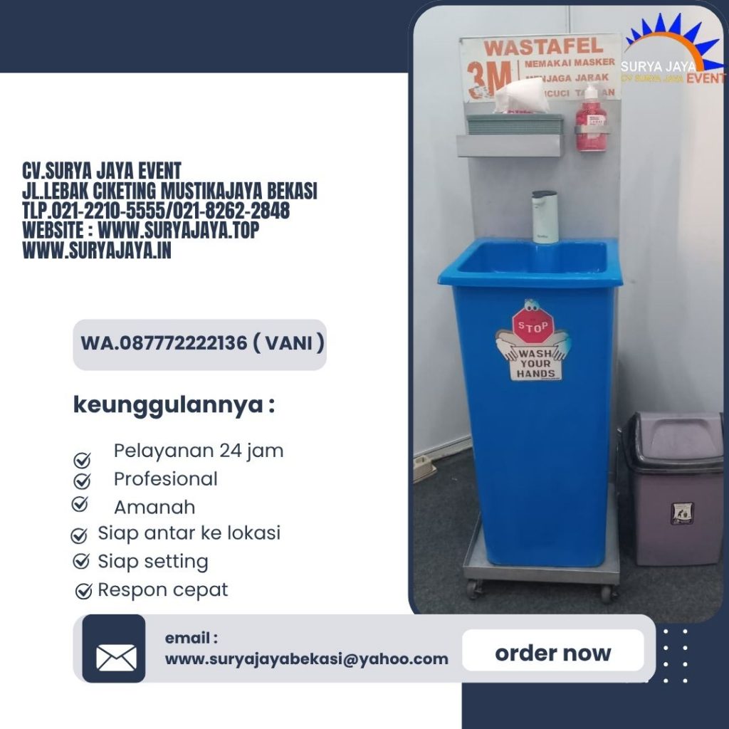 Sewa Wastafel Portable Kotak Event Gedung DPR-MPR Jakarta Pusat