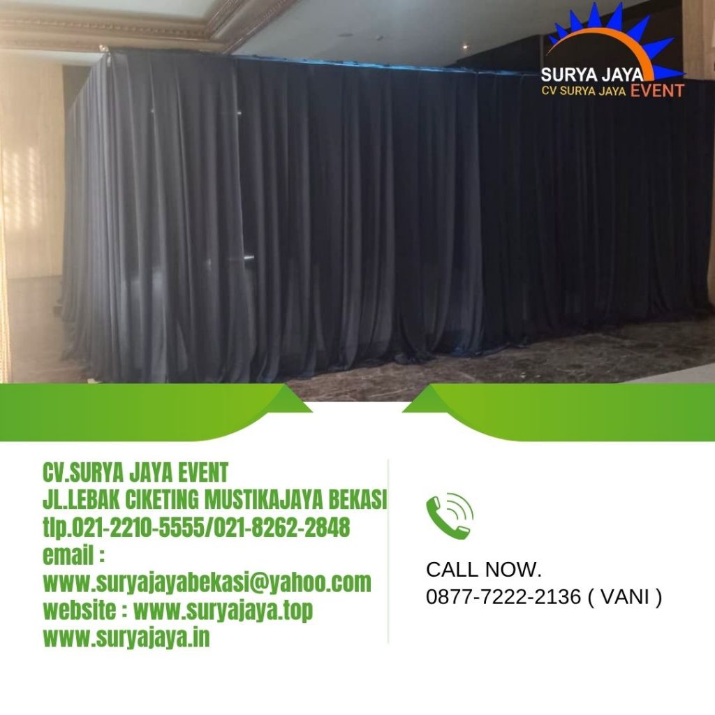 Rental Black Curtain Event Graha Dirgantara (087772222136)