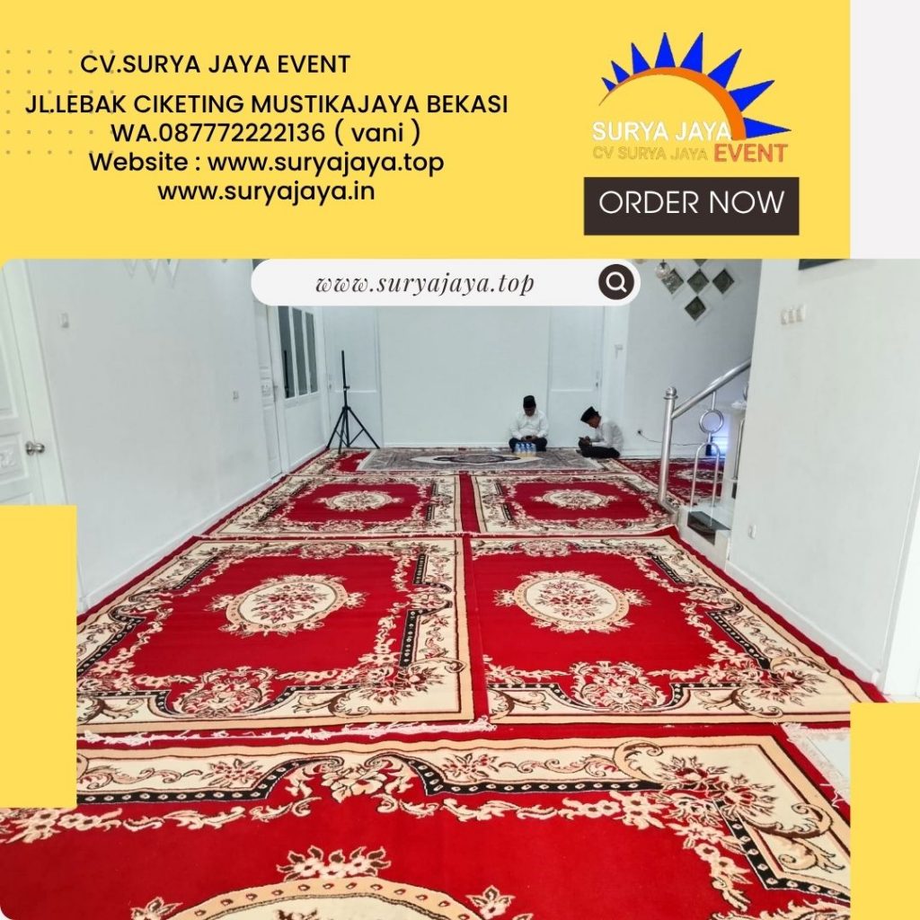 Rental Karpet Permadani Tebal Warna Merah Jaksel (087772222136)