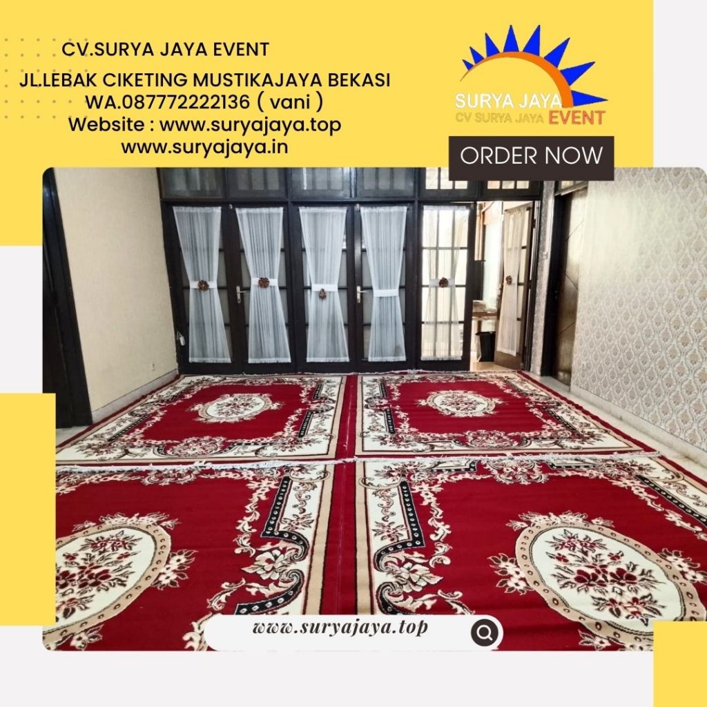 Rental Karpet Permadani Tebal Warna Merah Jaksel (087772222136)