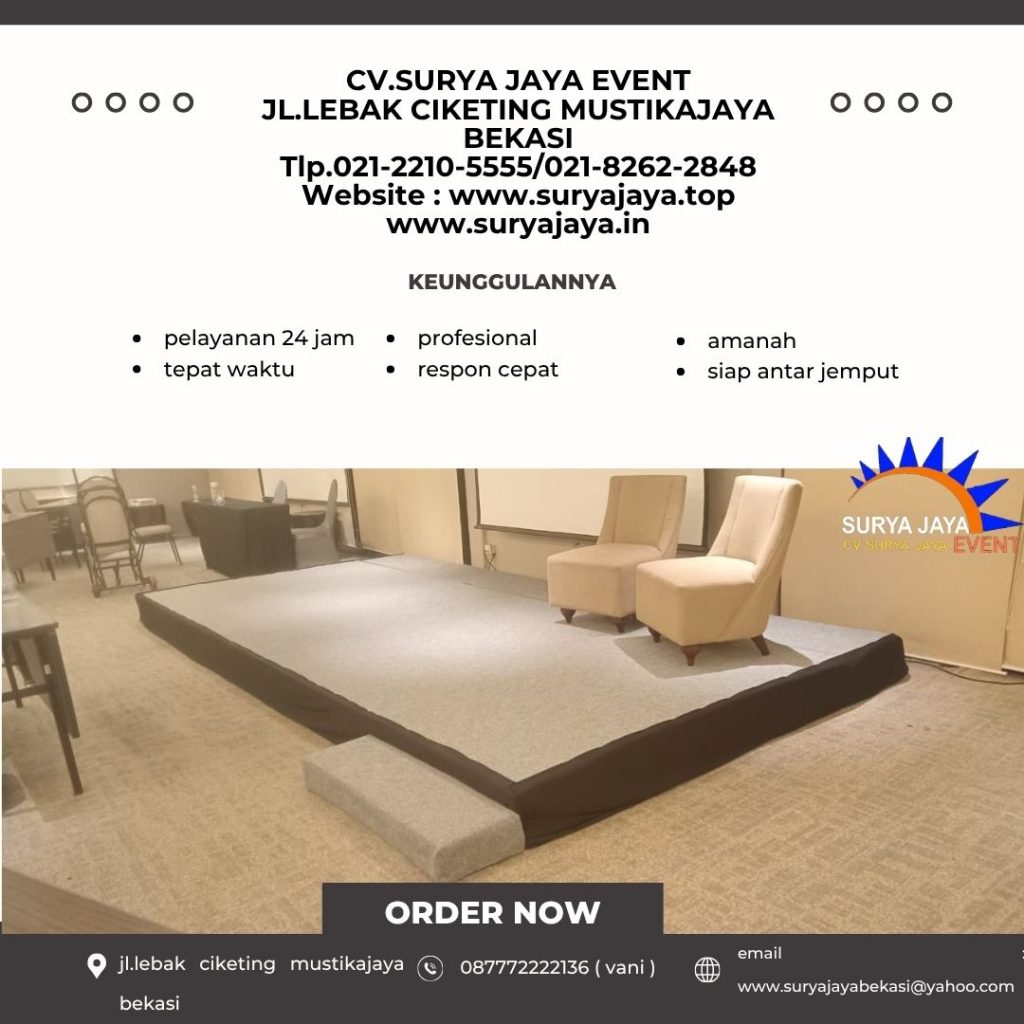 Rental Panggung Karpet Abu-Abu Event Swiss Hotel (087772222136)