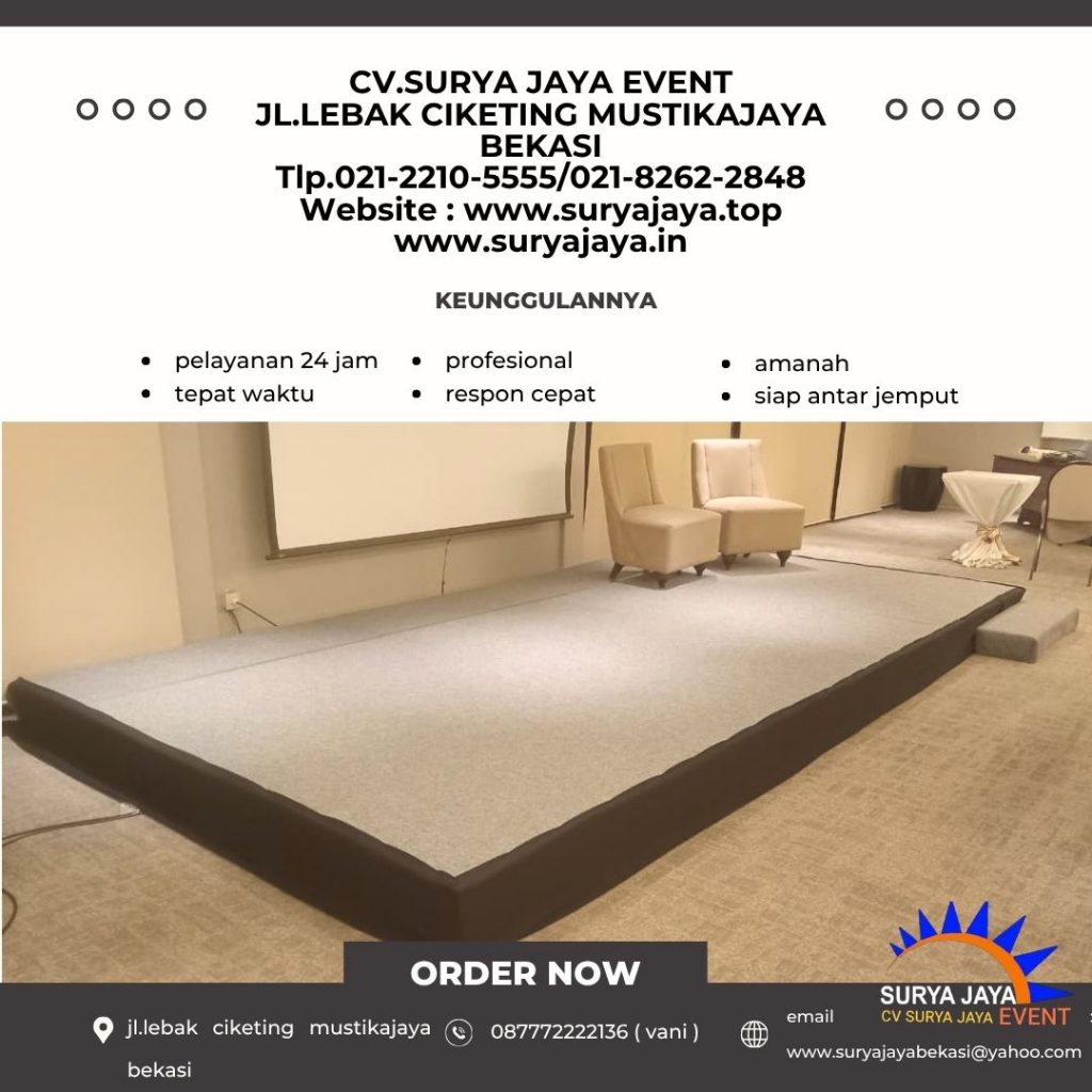 Rental Panggung Karpet Abu-Abu Event Swiss Hotel (087772222136)