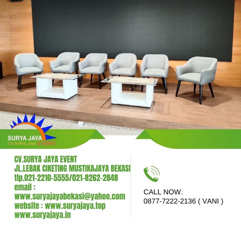 Rental Sofa Studio Set Meja KACA VIP Jakarta (087772222136)