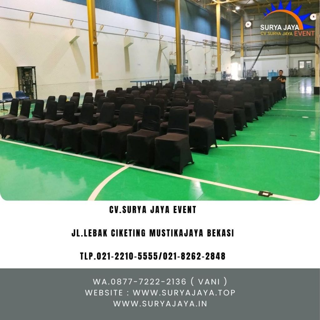 Sewa Kursi Futura Susun Cover Stretch Hitam Jakarta