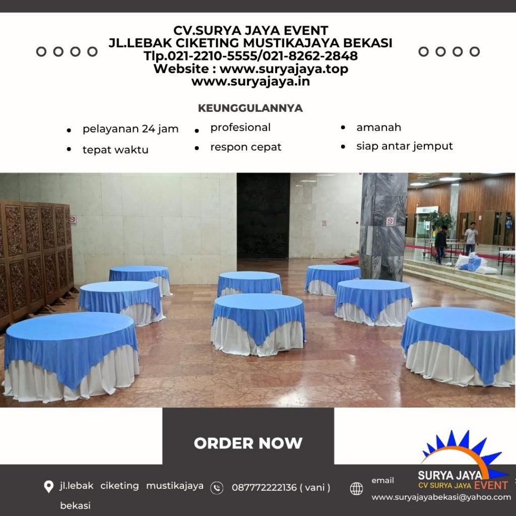 Sewa Meja Bulat Bogor (087772222136)