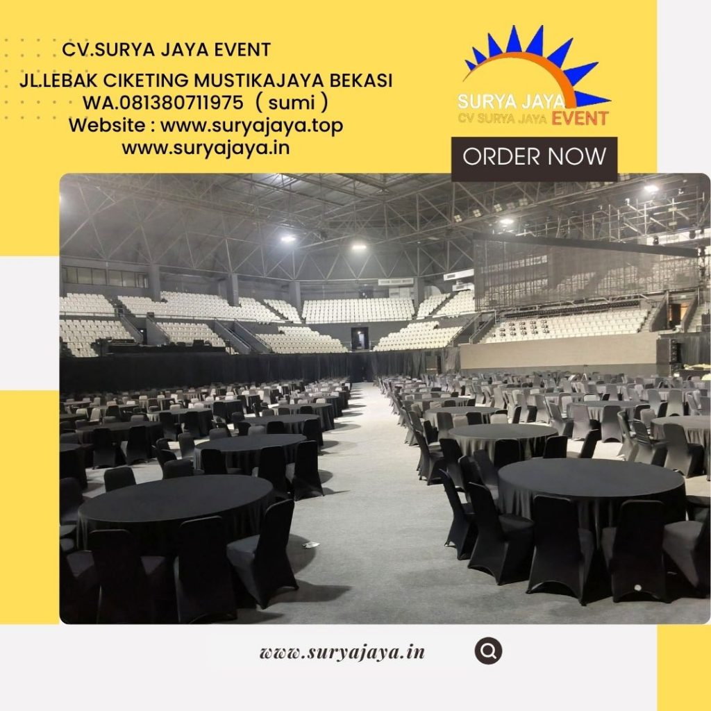 Sewa Meja Bundar Dan Kursi Event Tenis Indoor Senayan