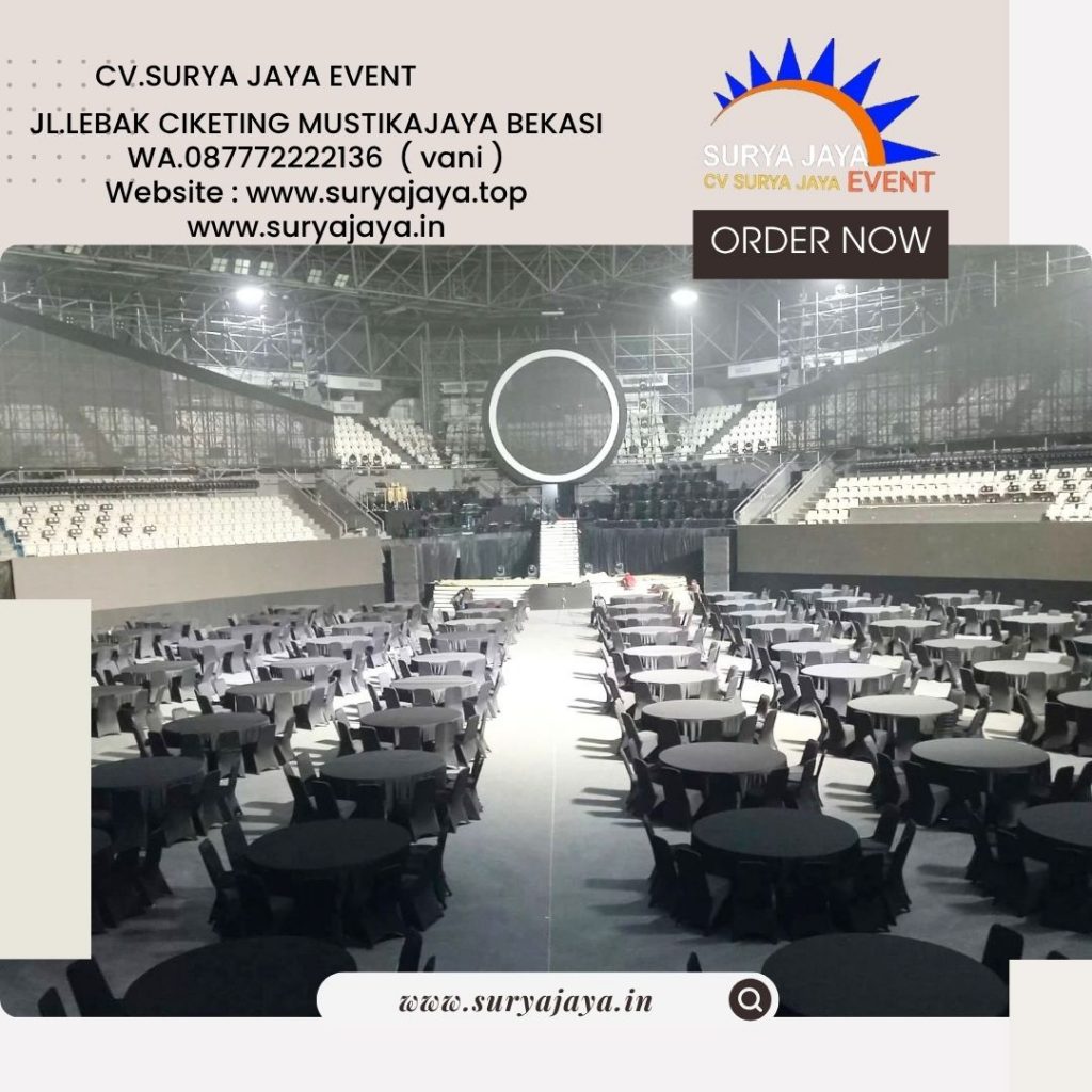 Sewa Meja Bundar Dan Kursi Event Tenis Indoor Senayan