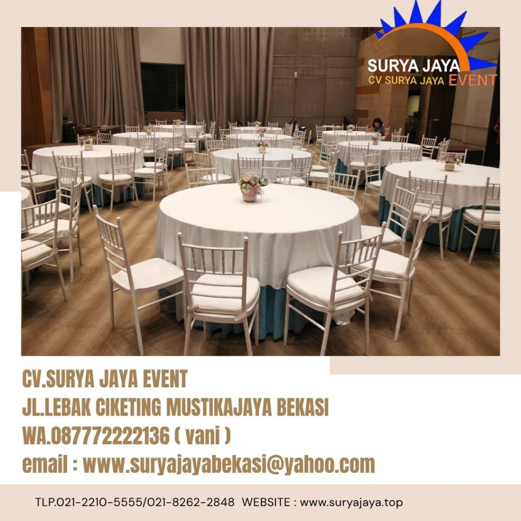 Sewa Meja Bundar Dan Kursi Tiffany Event Sinar Mas Land