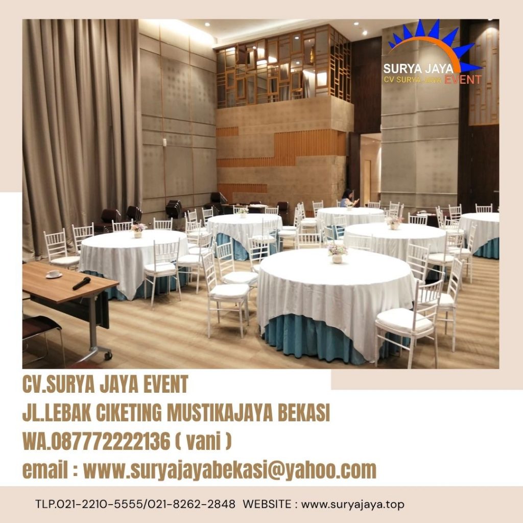 Sewa Meja Bundar Dan Kursi Tiffany Event Sinar Mas Land