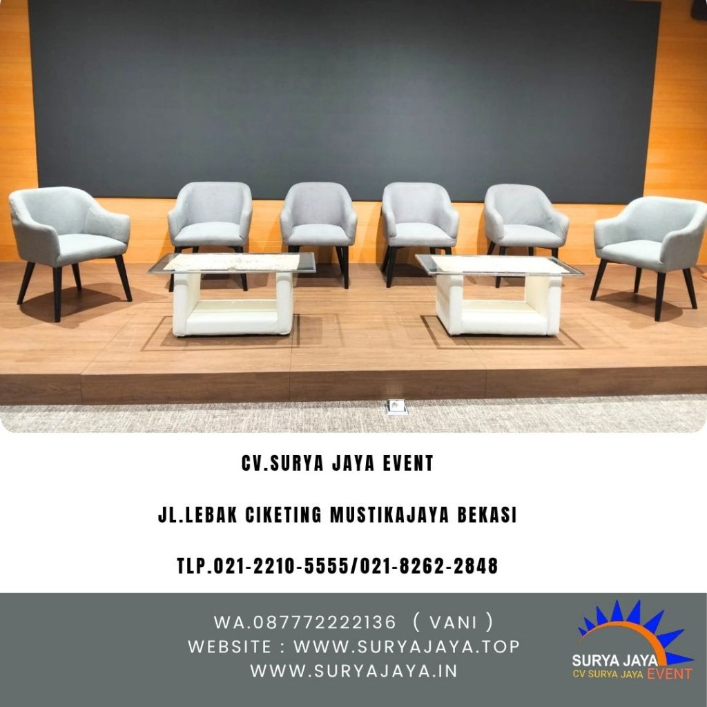 Sewa Sofa Studio Set Meja Kaca VIP Event Capital Place Jakarta Selatan