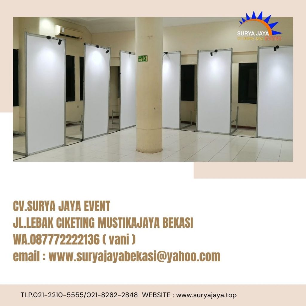 Sewa Partisi Plus Lampu Sorot Event UI Depok
