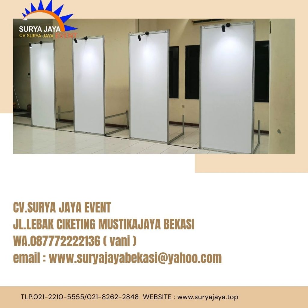 Sewa Partisi Plus Lampu Sorot Event UI Depok