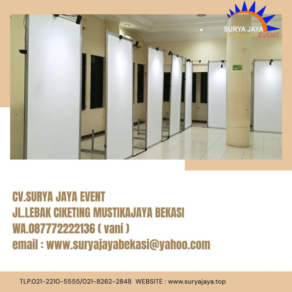Sewa Partisi Plus Lampu Sorot Event UI Depok