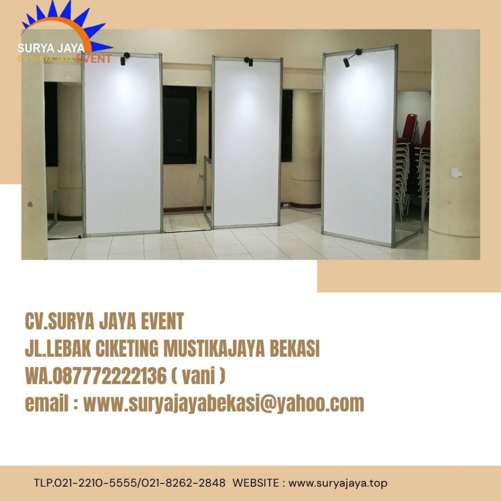 Sewa Partisi Plus Lampu Sorot Event UI Depok